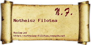 Notheisz Filotea névjegykártya